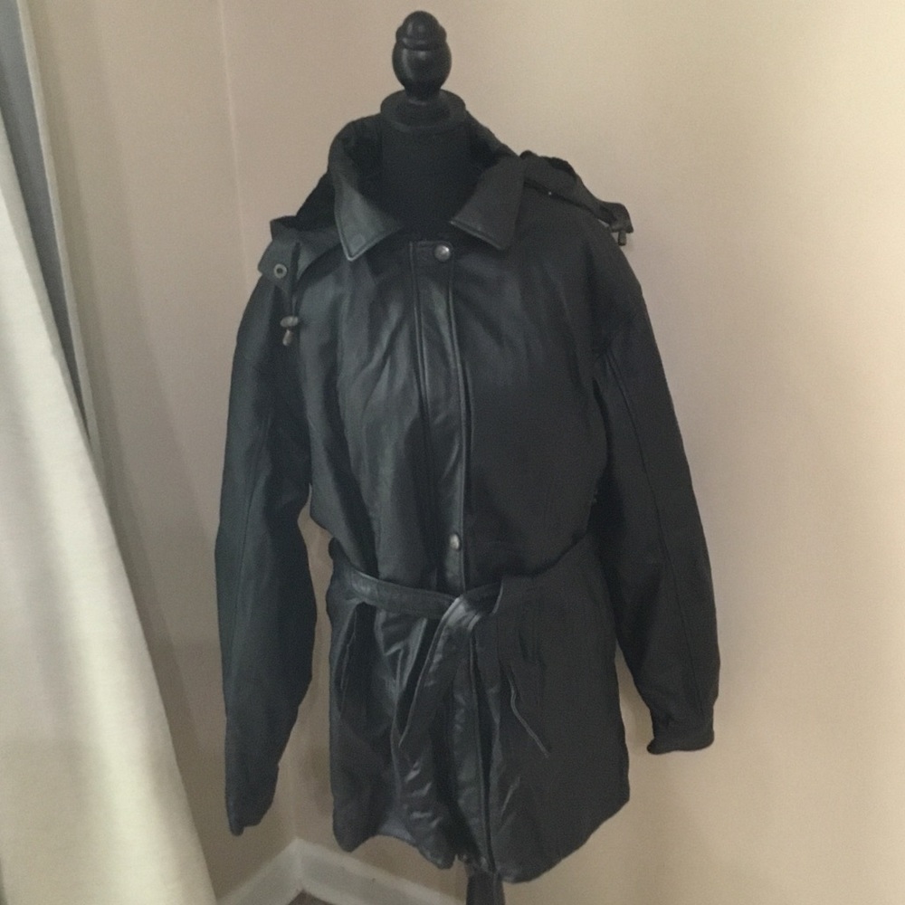 Sergio Vadducci Men’s Black Piel Leather Jacket Size 2XL